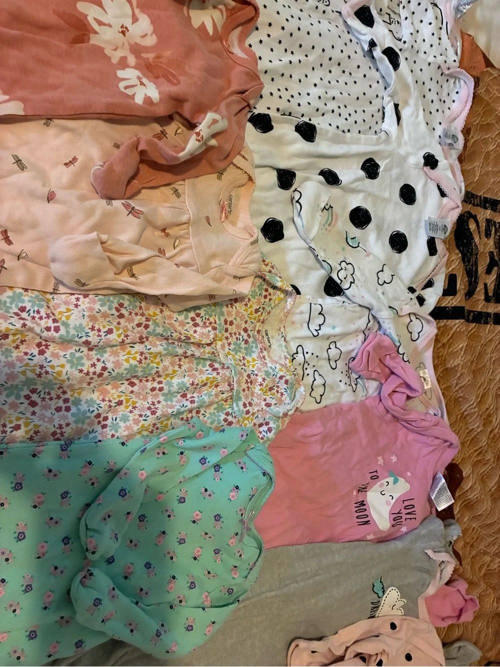 Carter's Pink and Gray Cloud Print Sleep Sack Set